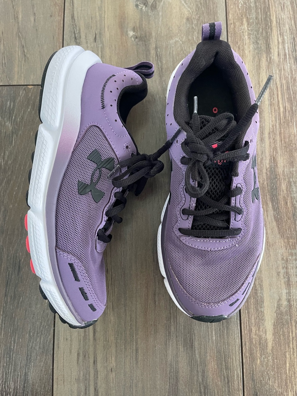 Under Armour Women’s Charged Assert 10 Retro Purple running shoes size US 7.5 - Picture 5 of 14